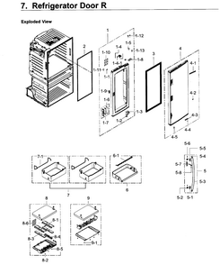 Fridge Door R Diagram and Parts List for RF28JBEDBSR AA-0003 Samsung Refrigerator