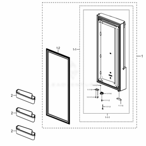 Freezer Door R Diagram and Parts List for RF28K9070SG (AA)(0005) Samsung Refrigerator