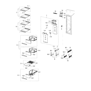 Part Location Diagram of DA02-00130B Samsung Air Filter