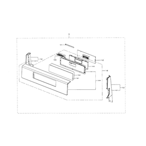 Control Panel Diagram and Parts List for NX58F5500SB AA-01 Samsung Range