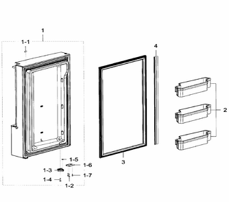 Freezer Door Lt Diagram and Parts List for RF32FMQDBSR AA-0006 Samsung Refrigerator