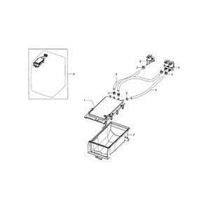 Housing-Drawer Diagram and Parts List for WF218ANW XAA-01 Samsung Washer