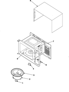 Part Location Diagram of DE92-90189Z Samsung Glass Tray Support
