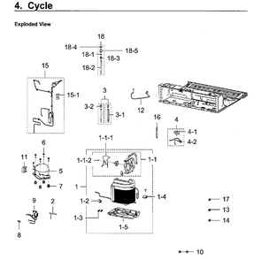 Cycle Diagram and Parts List for RF28K9580SR AA-0001 Samsung Refrigerator