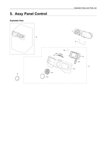 Control Panel Parts Diagram and Parts List for WF45K6500AV A2-01 Samsung Washer