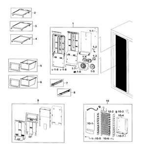 Part Location Diagram of DA96-00679G Samsung Assembly EVAP FRE;SSEDA,FRE,