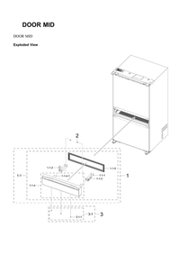 Mid Door Parts Diagram and Parts List for RF29BB8900AC AA-00 Samsung Refrigerator