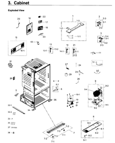 Part Location Diagram of DA64-03887A Samsung Chassis co