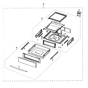 Drawer Assembly Diagram and Parts List for FE710DRS XAA-01 Samsung Range