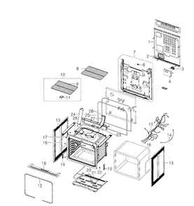 Main Assy Diagram and Parts List for FER300SX XAA-00 Samsung Range