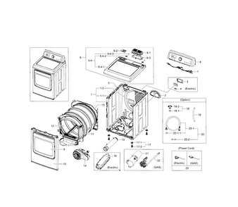 Part Location Diagram of DC90-06951A Samsung Control panel