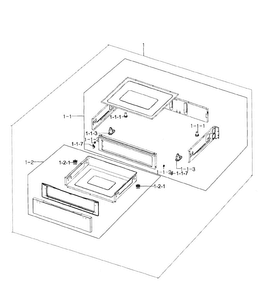 Drawer Assy Diagram and Parts List for NE594R0ABWW AA-0001 Samsung Range