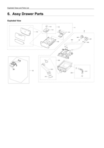 Drawer Parts Diagram and Parts List for WF45T6000AW A5-00 Samsung Washer