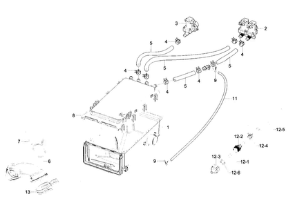 Water Valve Diagram and Parts List for WF231ANW XAA-0001 Samsung Washer