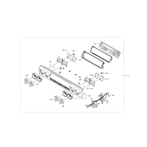 Control Panel Diagram and Parts List for NE58H9950WS AA-01 Samsung Range