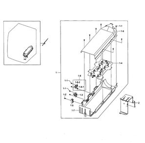 Duct Heater Diagram and Parts List for DV457EVGSWR AA-0002 Samsung Dryer