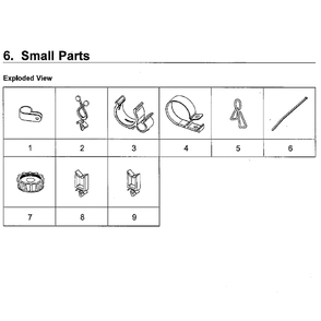 Small Diagram and Parts List for WA40J3000AW A2-12 Samsung Washer