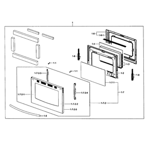 Drawer Assembly Diagram and Parts List for FX510BGS XAA-02 Samsung Range