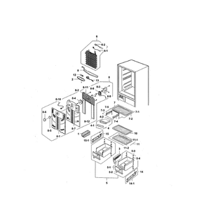 Refrigerator Diagram and Parts List for RB195ZASH XAA-00 Samsung Refrigerator