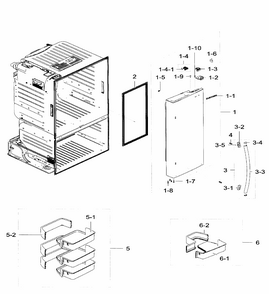 Right Door Diagram and Parts List for RF28HFEDBWW AA-0011 Samsung Refrigerator