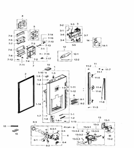 Part Location Diagram of DA63-07762A Samsung Shelf Guard (Middle)