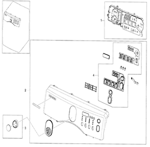Part Location Diagram of DC97-14869F Samsung Control Panel Assembly