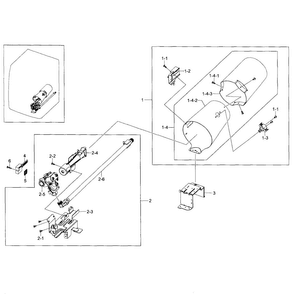 Burner Assy Diagram and Parts List for DV407AGW XAA-0002 Samsung Dryer