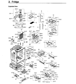 Fridge Diagram and Parts List for RF23HCEDBWW AA-0003 Samsung Refrigerator