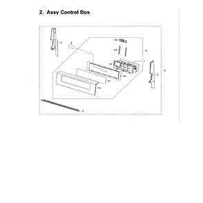 Control Box Diagram and Parts List for NX58M6630SS AA-00 Samsung Range