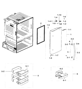 Right Door Diagram and Parts List for RF28HFEDTBC AA-05 Samsung Refrigerator