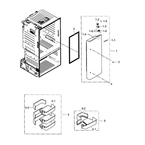 Refrigerator Door R Diagram and Parts List for RF263BEAEWW AA-02 Samsung Refrigerator