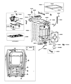 Frame Assy Diagram and Parts List for WF206BNW XAC Samsung Washer