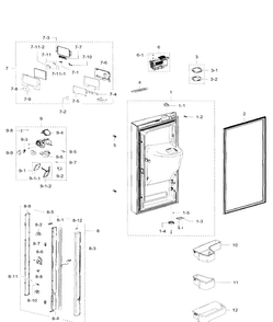 Part Location Diagram of DA67-02102A Samsung CAP-PBA PANEL SD;AW2-PJT