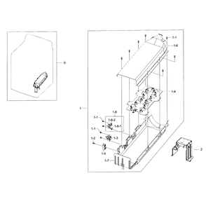 Duct And Burner Diagram and Parts List for DV52J8700EW A2-0000 Samsung Dryer