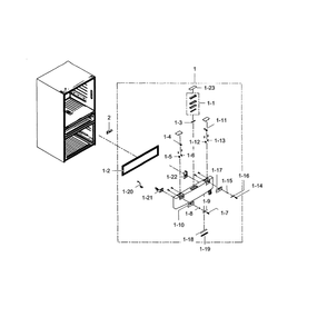 Flexzone Diagram and Parts List for RF24FSEDBSR AA-03 Samsung Refrigerator