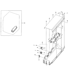 Duct Heater Diagram and Parts List for DV50K7500EV A3-01 Samsung Dryer