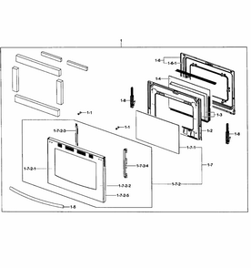 Drawer Assy Diagram and Parts List for FX510BGS XAA-0002 Samsung Range