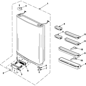 Refrigerator Door Diagram and Parts List for RB195BSSB XAA Samsung Refrigerator