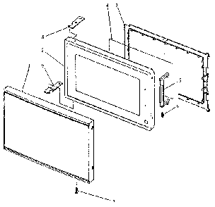 Door Diagram and Parts List for 4018923590  Kenmore Microwave