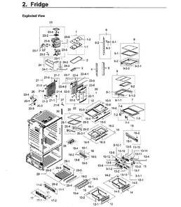 Fridge Diagram and Parts List for RF28HFEDBWW AA-0008 Samsung Refrigerator
