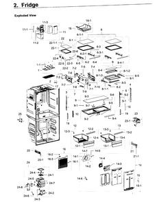 Fridge Diagram and Parts List for RF22K9581SG AA-0001 Samsung Refrigerator
