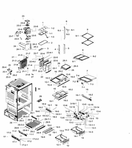 Fridge Diagram and Parts List for RF28HFEDTWW AA-0004 Samsung Refrigerator