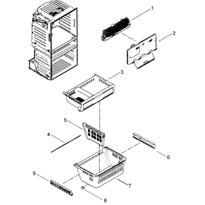 Freezer Diagram and Parts List for RF4267HABP XAA-0000 Samsung Refrigerator