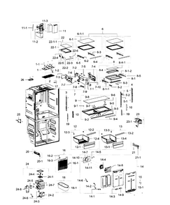 Frdige Diagram and Parts List for RF23J9011SR AA-0003 Samsung Refrigerator