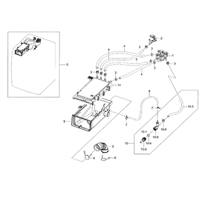 Housing Drawer Diagram and Parts List for WF42H5600AP A2-0000 Samsung Washer