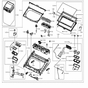 Part Location Diagram of DC63-02010C Samsung COVER RINSE;DUAL WASHER,ABS,T1.8,HB,NEAT