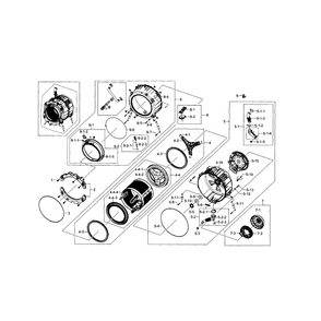 Tub And Drum Diagram and Parts List for WF448AAP XAA-07 Samsung Washer