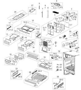 Refrigerator Diagram and Parts List for RFG298AAPN XAA Samsung Refrigerator