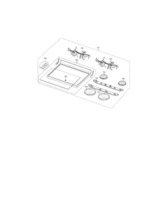 Cooktop Diagram and Parts List for FER300SX XAC Samsung Range