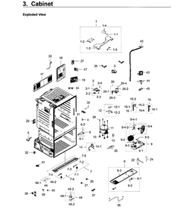 Cabinet Diagram and Parts List for RF28HDEDPWW AA-03 Samsung Refrigerator